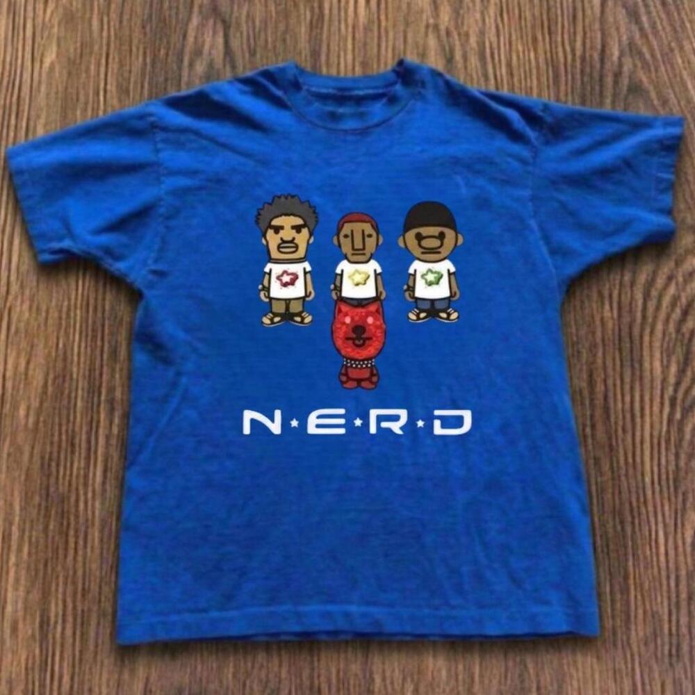 Gildan Men Blue T-Shirt, Blue N.E.R.D Graphic Tee